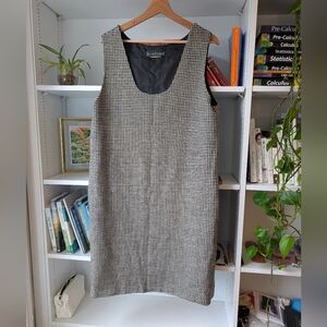 Vintage Harve Benard Sport Dress 100% Wool Lined Houndstooth Size XL Twee Preppy